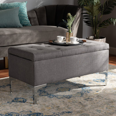 Polyester Upholstered Storage Bench