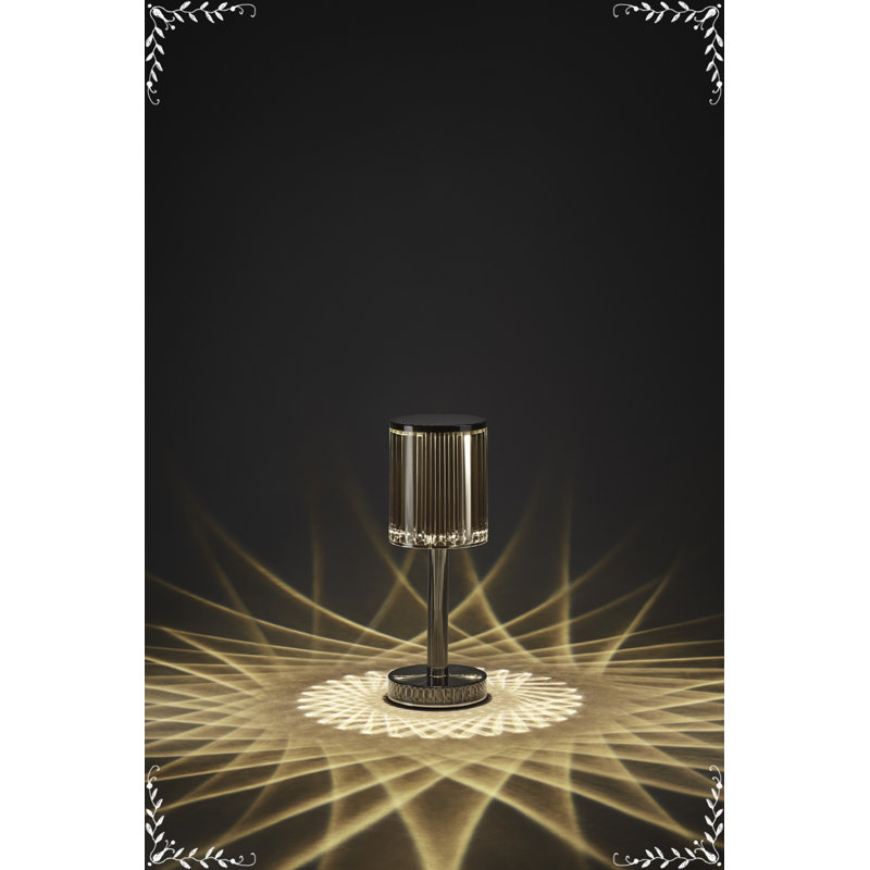 Gatsby Cylinder Resin Table Lamp, Fume