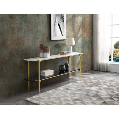 Lynk 72'' Marble Top Console Table