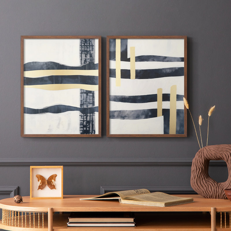 Série ABSTRACT DCCDXCVI - Reproduction encadrée de qualité supérieure - prête à être accrochée - aucun clou requis - aucun clou requis
