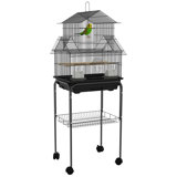 121cm Steel Pointed Top Floor Bird Cage with Wheels