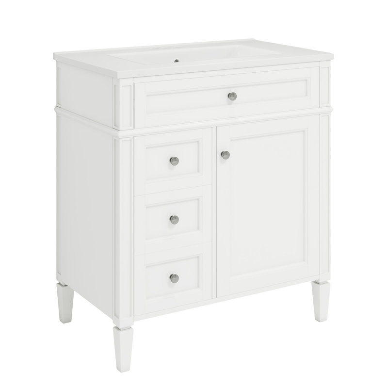 Meuble-lavabo élégant avec rangement spacieux et design fonctionnel