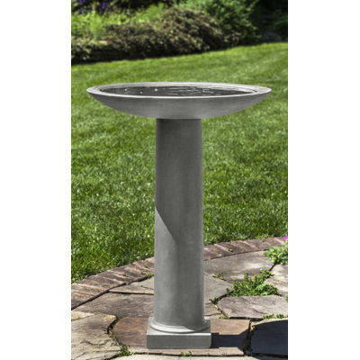 Metropolitan Concrete Pedestal Birdbath