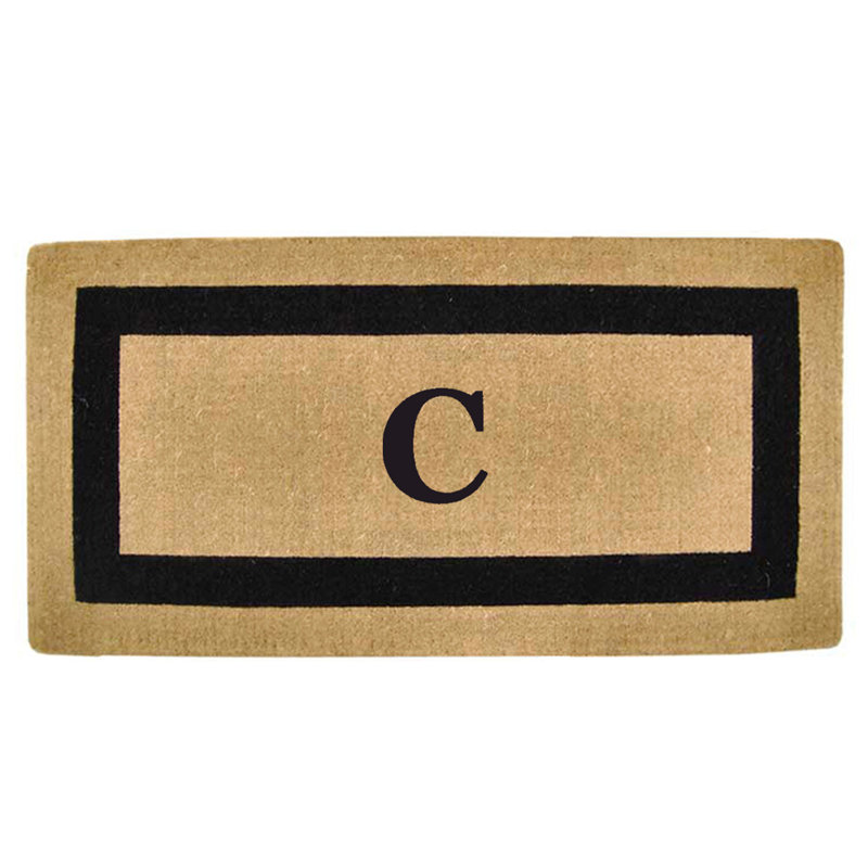 Tapis de porte antidérapant pour l'extérieur, L 24 po x L 57 po, Noir, C
