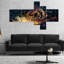 « lights of gear », impression à multiples images sur toile