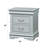 Platinum Finish Nightstand Iii - 2 Drawer Bedroom Piece With Smooth Center Metal Glide System Construction Featuring French Joints Modern Touch Nickel Handle Synthetic Wood Material 28.43 Lb Weight,