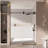 56”-60”W*76”H Single Sliding Frameless Shower Door with 3/8”(10mm) Thickened Upgrade Tempered Glass,stainless steel hardware,Matte Black-124532305