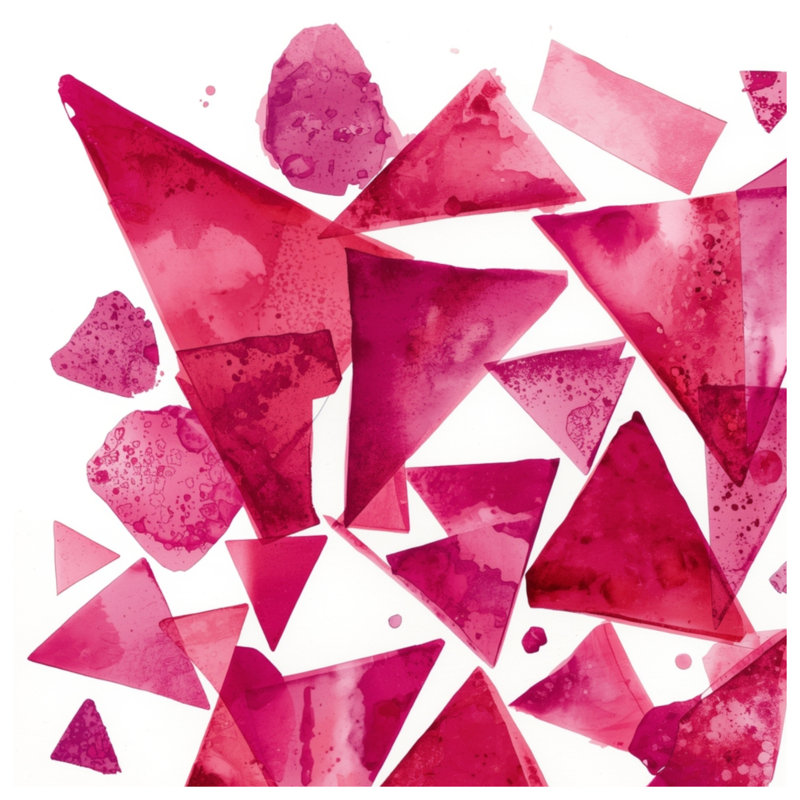 Geometric Pink Triangles Blankets, 50in W x 60in H
