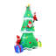 Père Noël grimpant à un arbre gonflable