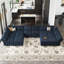 Canapé modulaire réversible en velours Wylodene-837025671