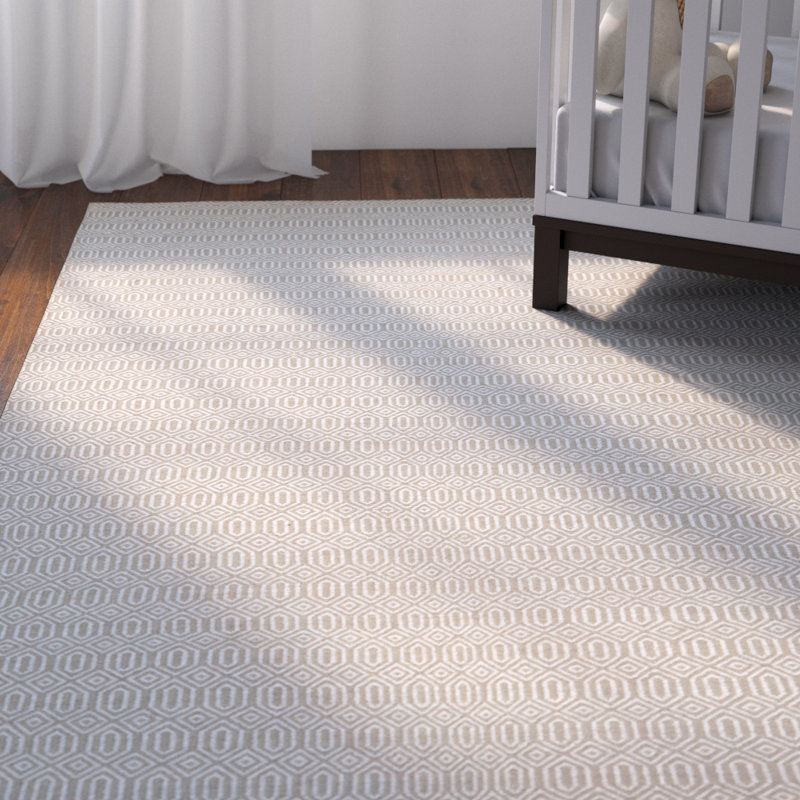 Tapis beige tissé à la main, Rectangle 5 pi x 8 pi
