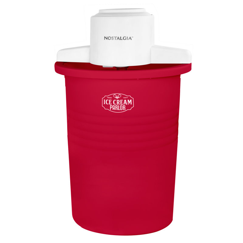 6-Quart Parlor Electric Ice Cream Maker, 6-Quart Parlor Electric Ice Cream Maker, Red