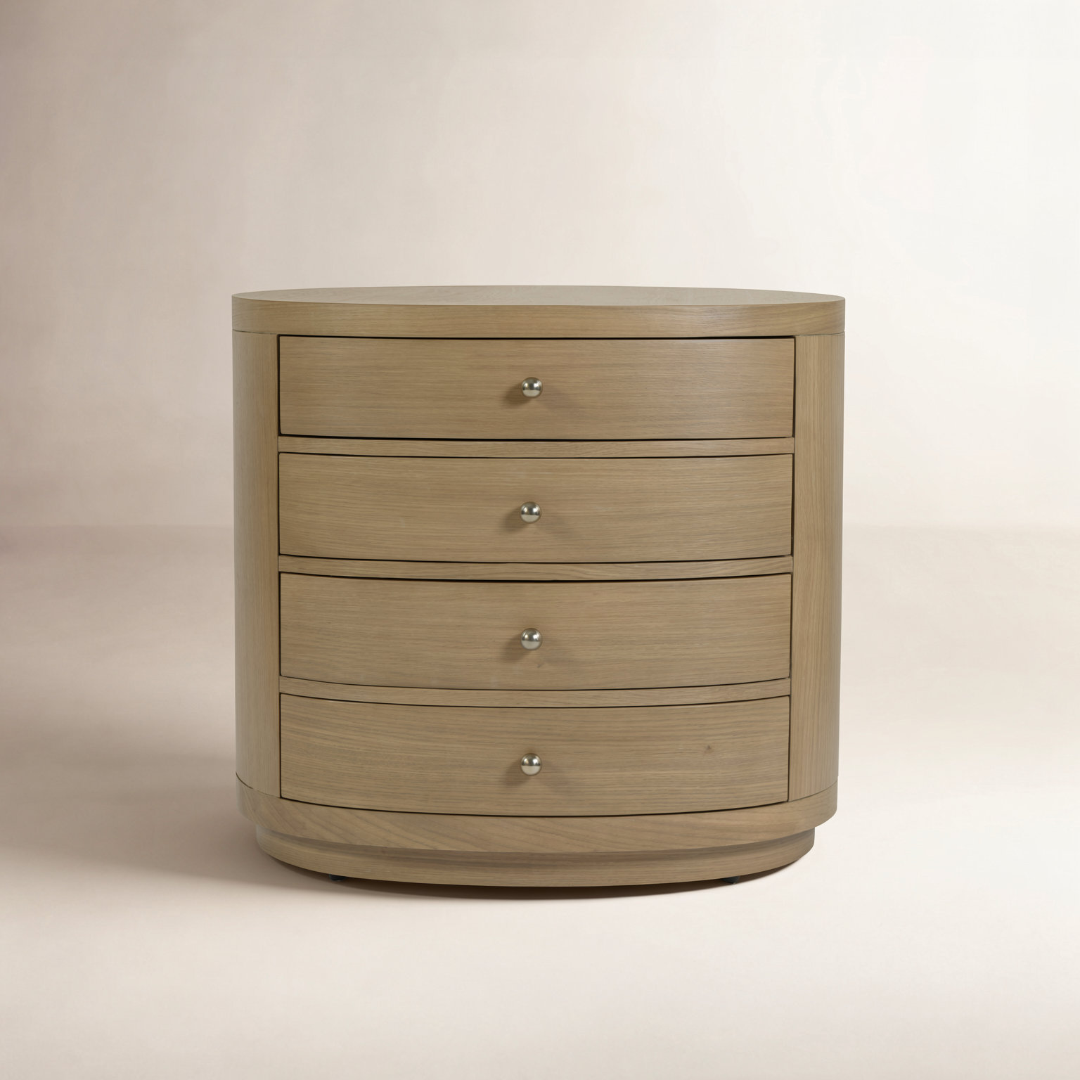 Celine 4-Drawer Acacia Nightstand, Natural Oak