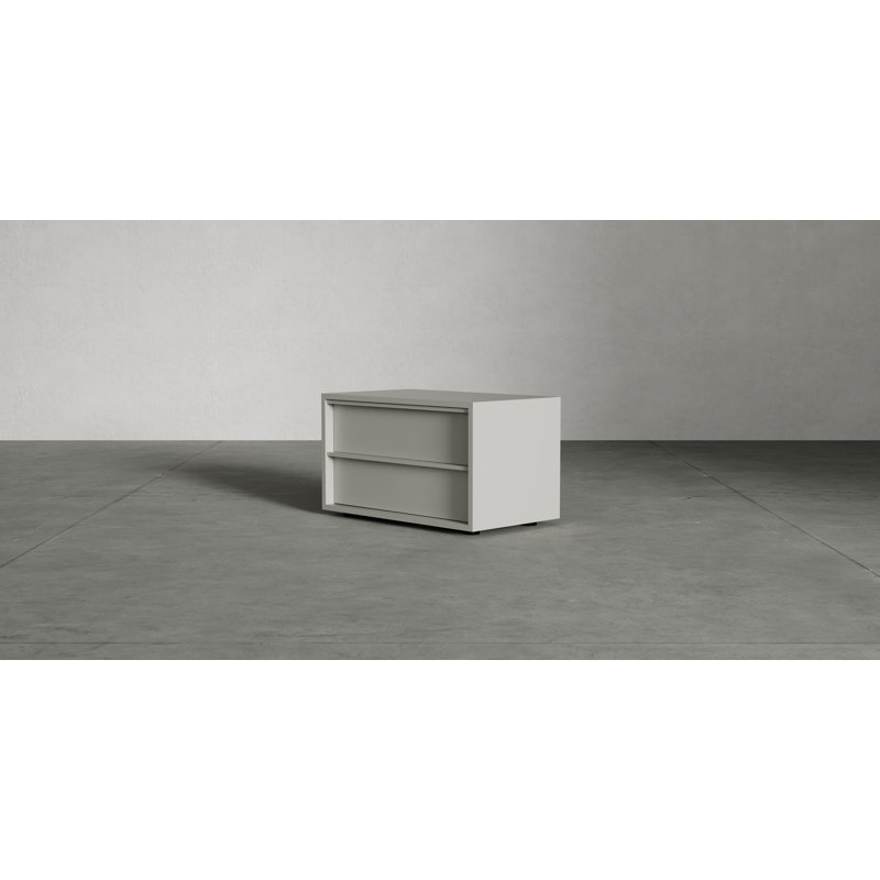 Jane 2 - Drawer Nightstand, Left, Glossy Chateau Gray