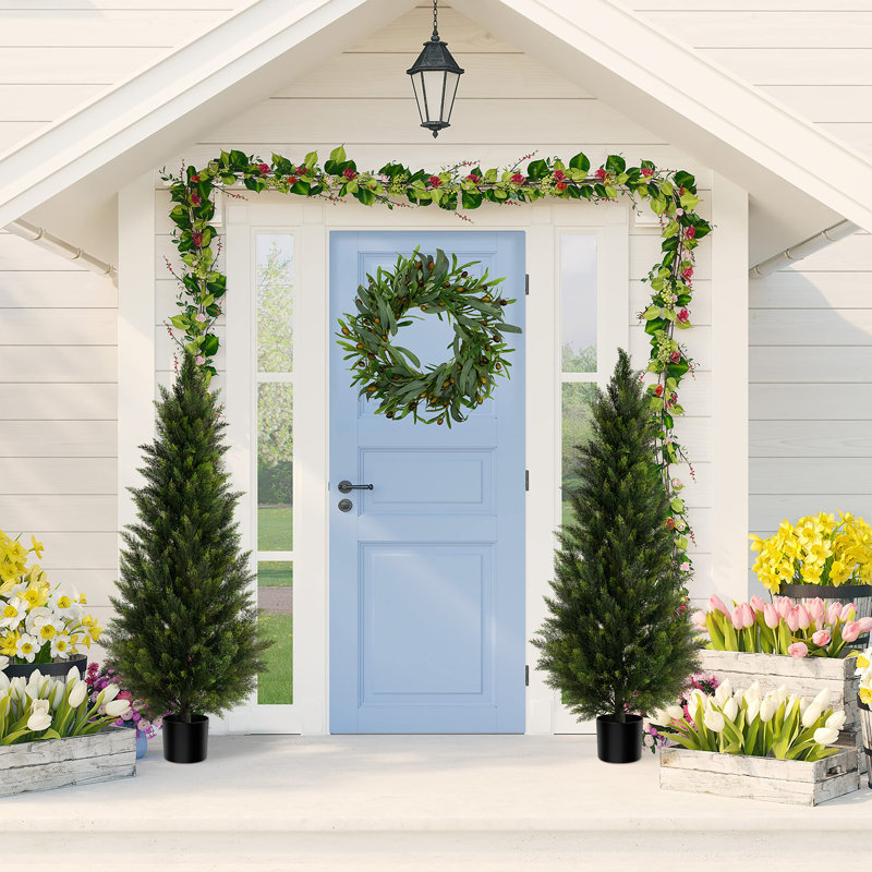 59''Artificial Cedar Tree Set In A Pot