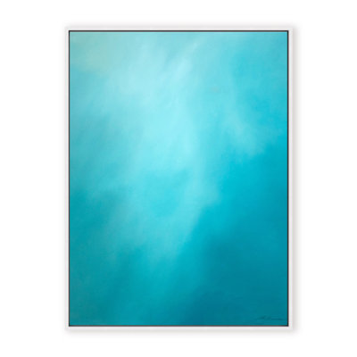 Coastal Retreat Underwater Clouds X by  - Floater Frame Print on Canvas