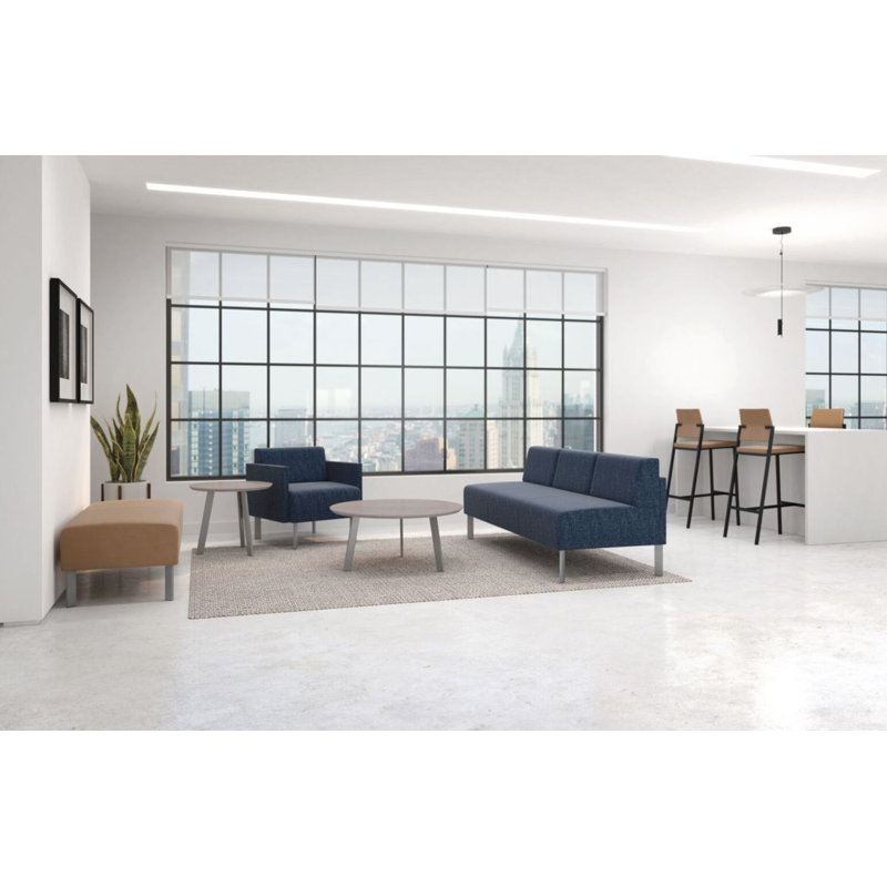 Canapé sans accoudoirs Luxe Lounge, Acier argent, Amiral Archetype
