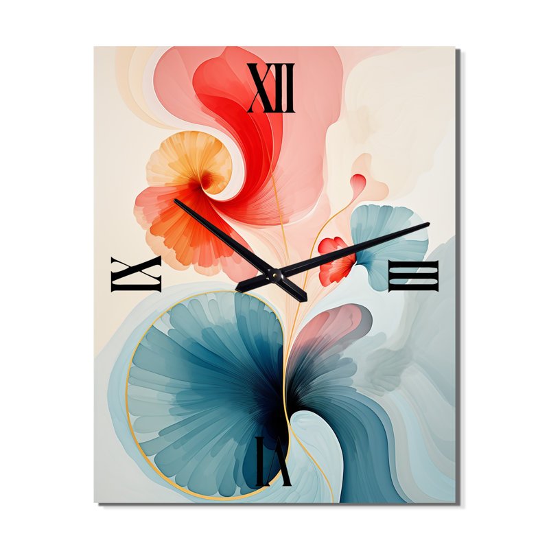 Duvier - Horloge murale moderne à peinture abstraite, Petit