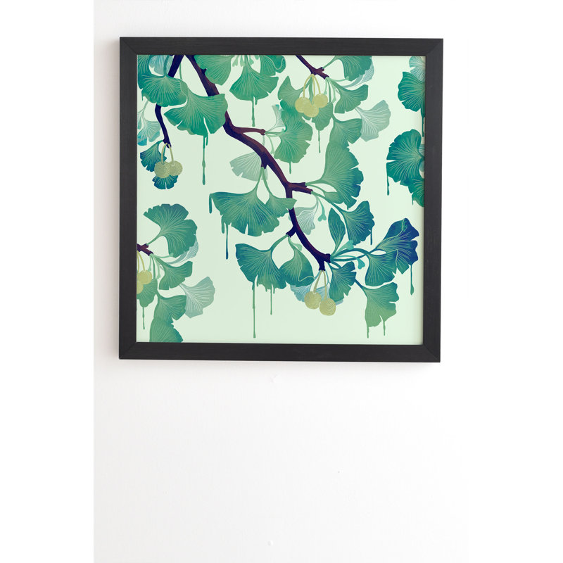« o ginkgo » par littleclyde-print, H 20 po x l 20 po x P 2 po, Armature en bambou, Pas de tapis