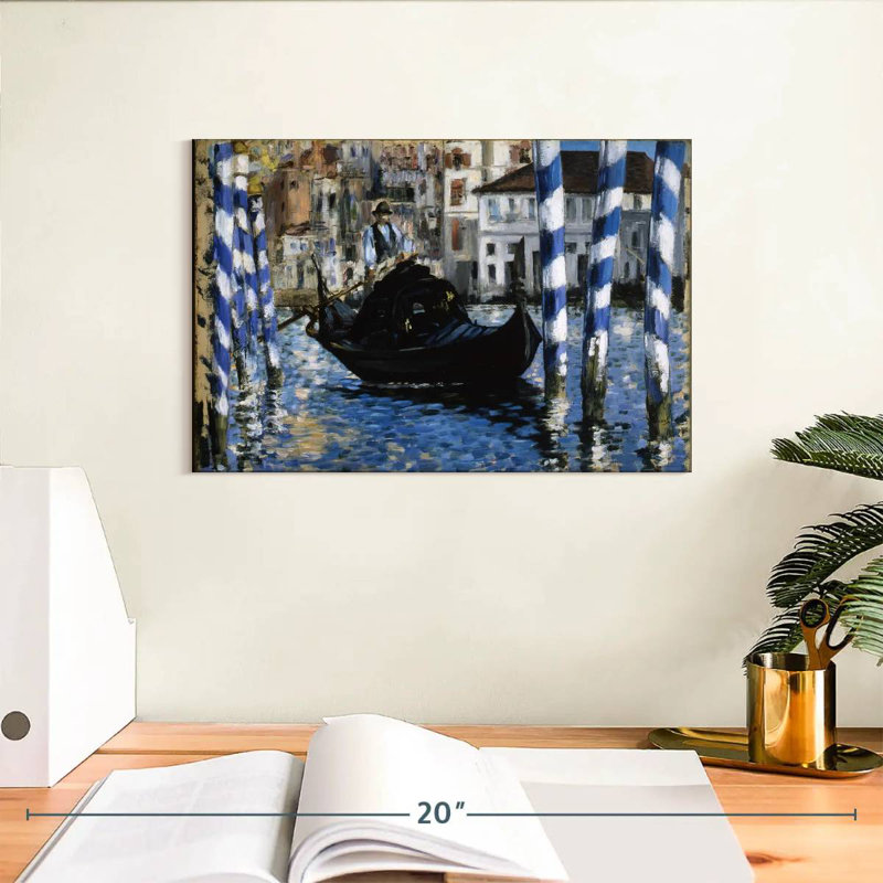 Le Grand Canal, Venise, 1875, H 8 po x l 12 po