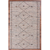 Tapis beige/gris fait main Brunell