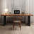 Walnut Rectangular Solid Wood Writing desk-2097982188