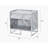 White Printed Faux Marble & Chrome Finish Accent Table