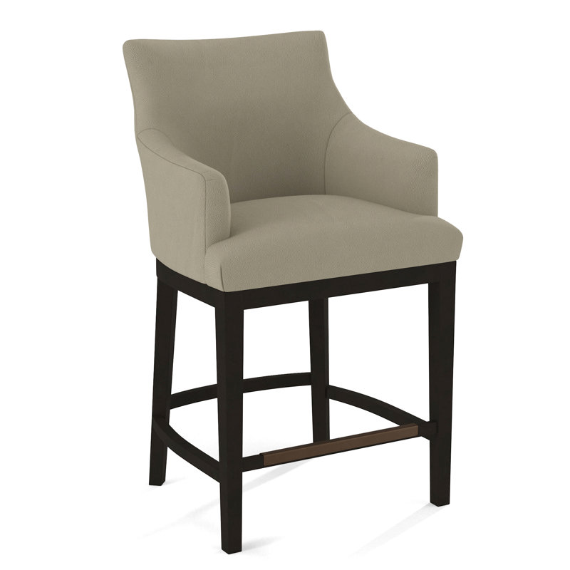 Upholstered Counter Stool, Espresso, Rumor Dymond Dust