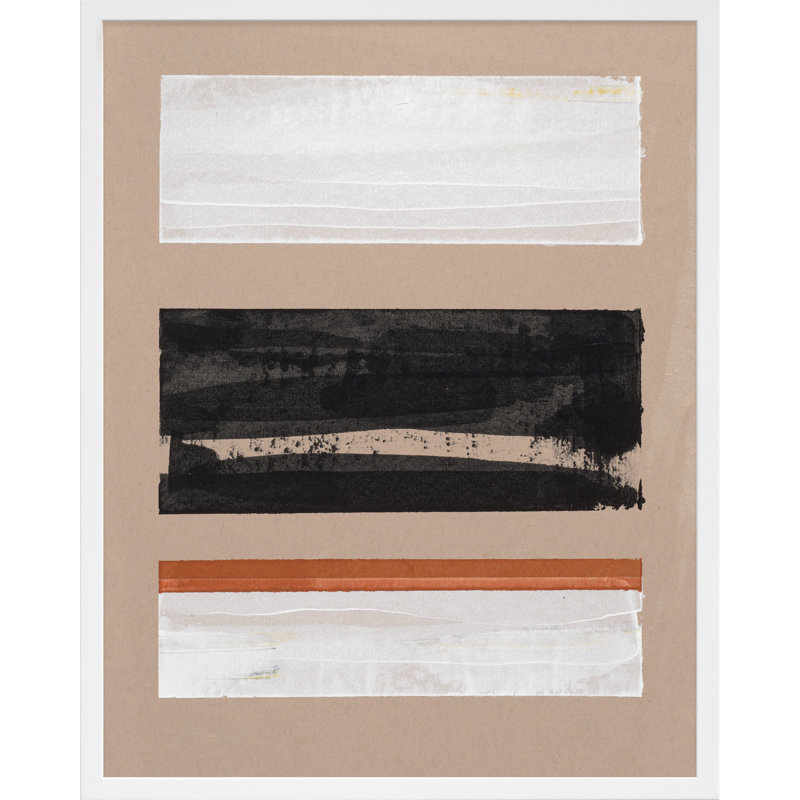 Orange Is The New Black 1 Painting by Andrea Stokes, White Framed, 50" H x 40" W x 1.25" D