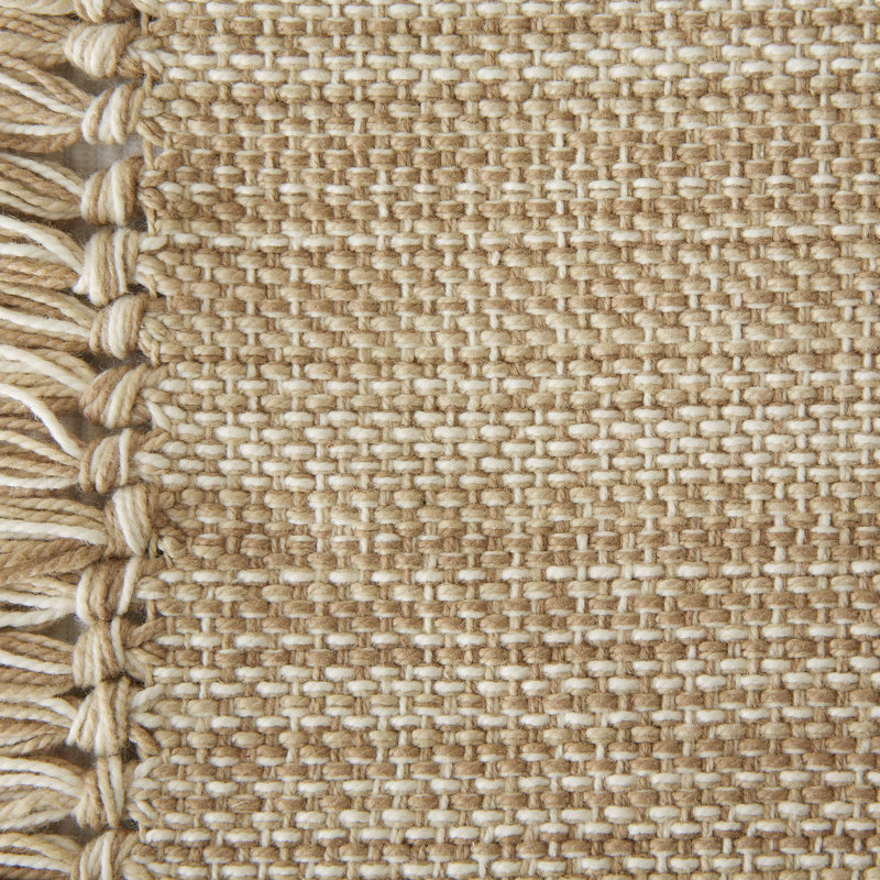 Ensemble de napperons en coton Wieland, Taupe, À rayures