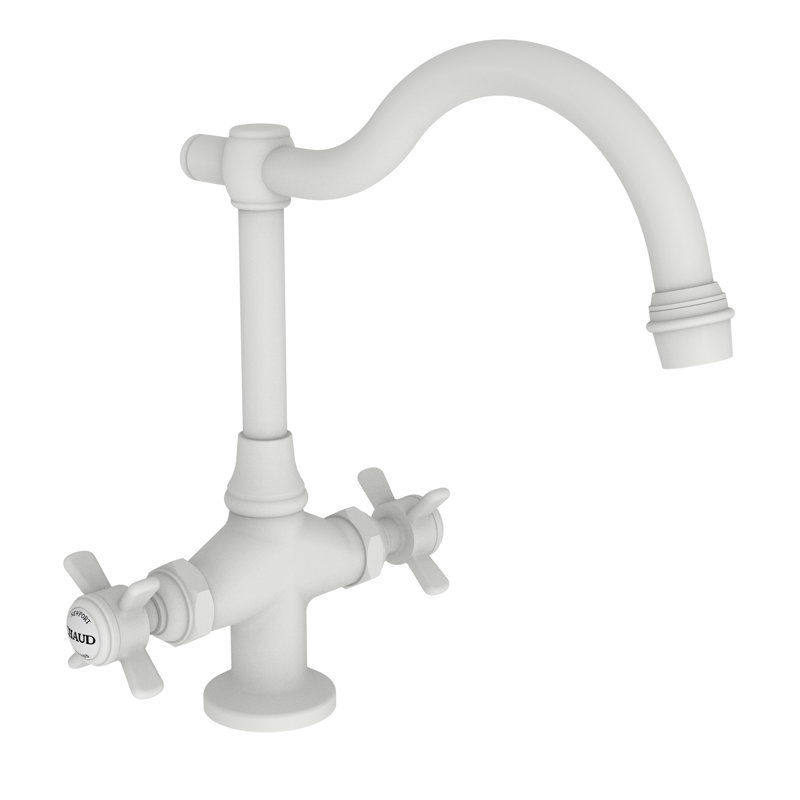 Fairfield Double Handle Bar Faucet, Matte White