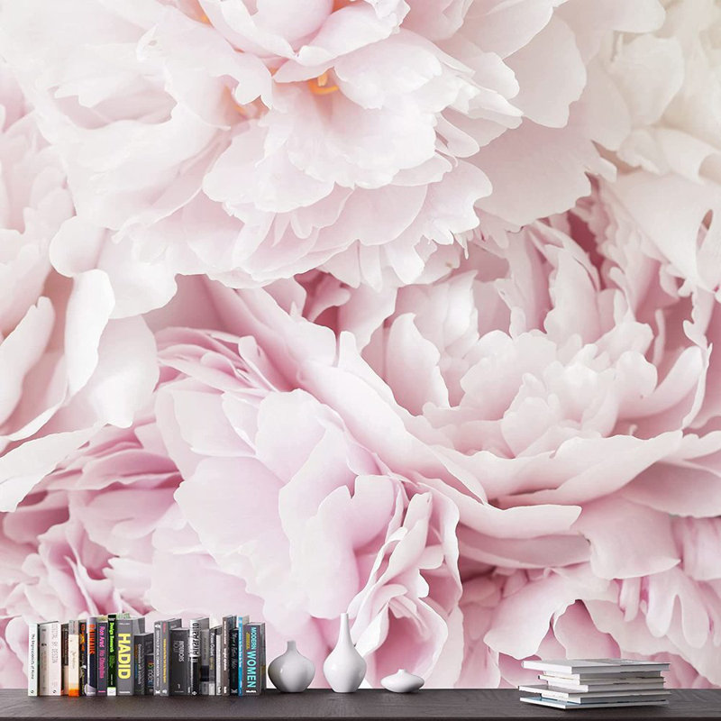Adhésif floral pétales floraux rose, L 66 po x l 96 po