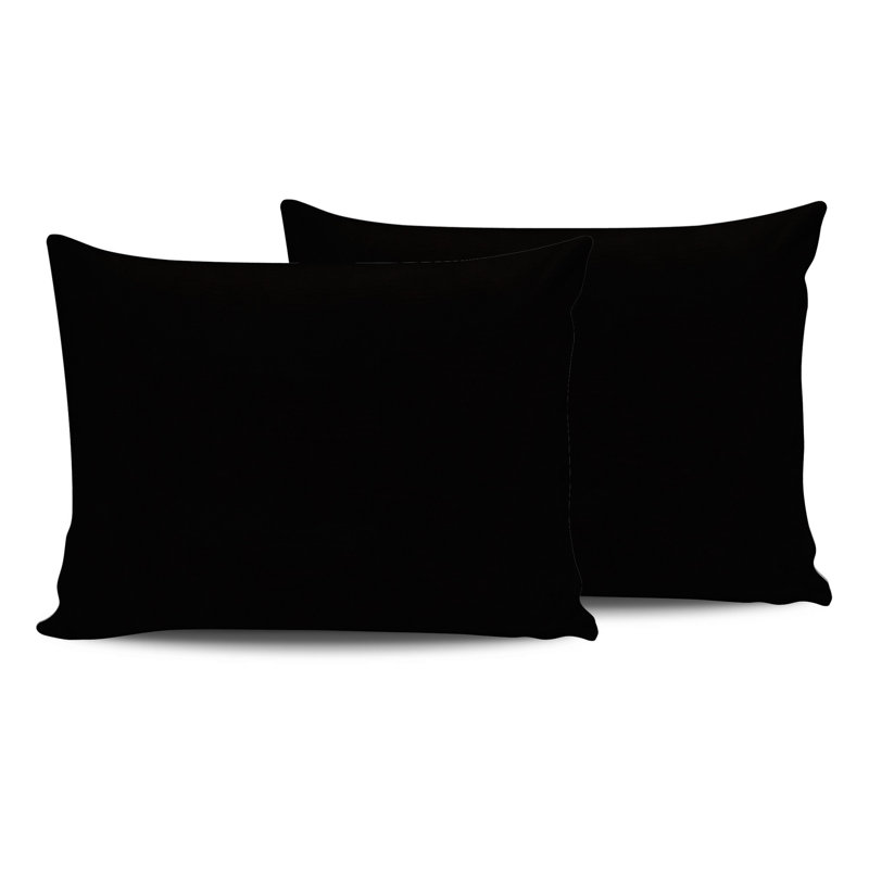 Taie d'oreiller 100% coton à densité de tissage 142 fils Chaudhary, Noir