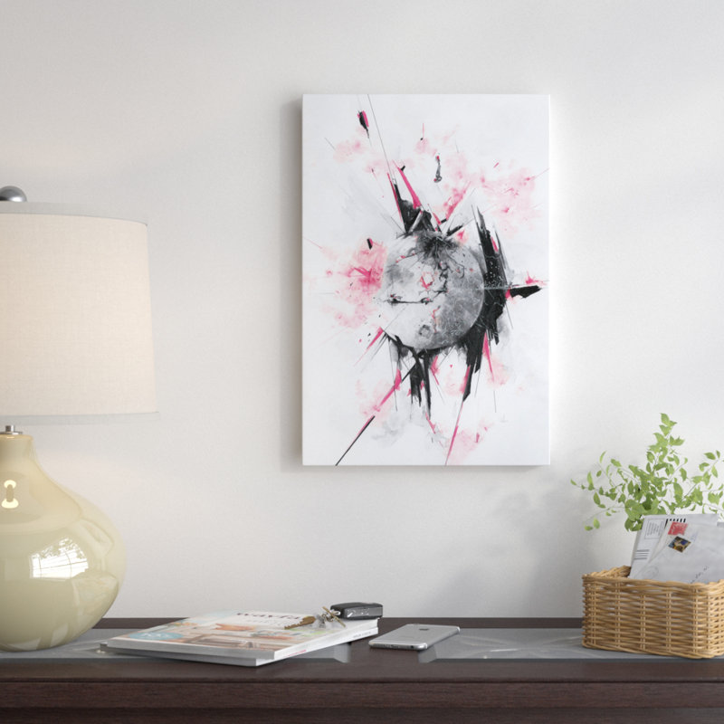 « mars », reproduction d’art sur toile tendue, H 26 po x l 18 po x P 1,5 po, Toile avec cadre noir, Pas de tapis