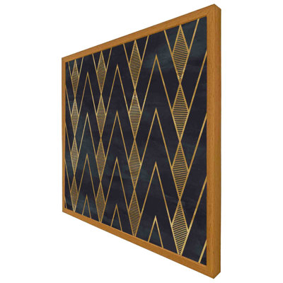 Artjem Gold Geometreic Lines - Square Print