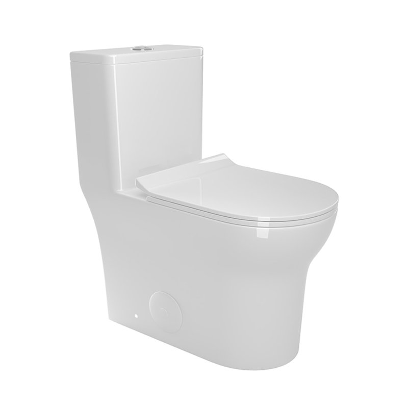 1.1/1.6 GPF Elongated Comfort Height Floor Mounted Onepiece Toilet, CUPC Certified, Watersense Cetified, Ceramic, White Color, Soft Close Seat