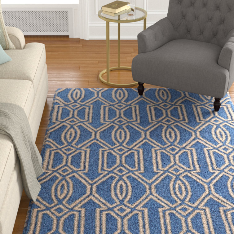 Equelle Handmade Rug Blue And Ivory