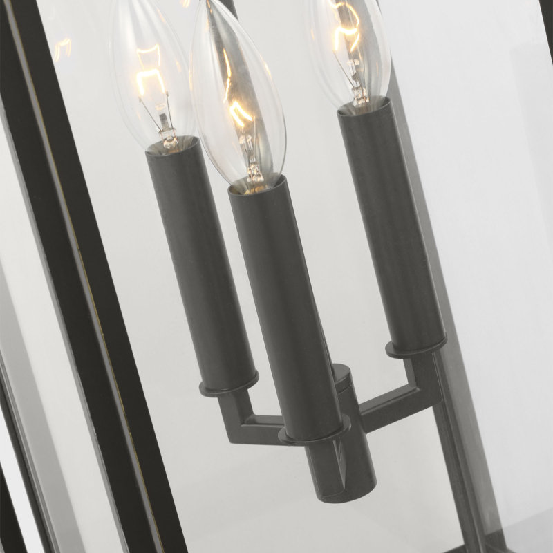 Audley Extra Large Lantern from Generation Lighting , Antique Bronze, Transparent