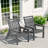Set Of 2 Adjustable HDPE All Weather Outdoor Adirondack Chair-1070711734