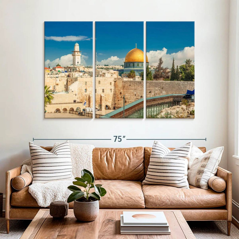 Rorry Old Jerusalem Landmarks, 42" H x 65" W