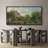 Rustic Countryside " Garden View Blooming Flowers Vintage Inspired Stripes Antique Retro Extra Large Wall Decor "-96074504-111664914