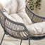 Lailaa Outdoor Large Chair and Footstool for Gardens or Indoor Spaces in Boho Industrial Style-1274193310