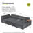 113'' Leather Sectional Sleeper Sofa With Pull Out Bed, Storage Ottoman & Rotating Side Table-1436900215