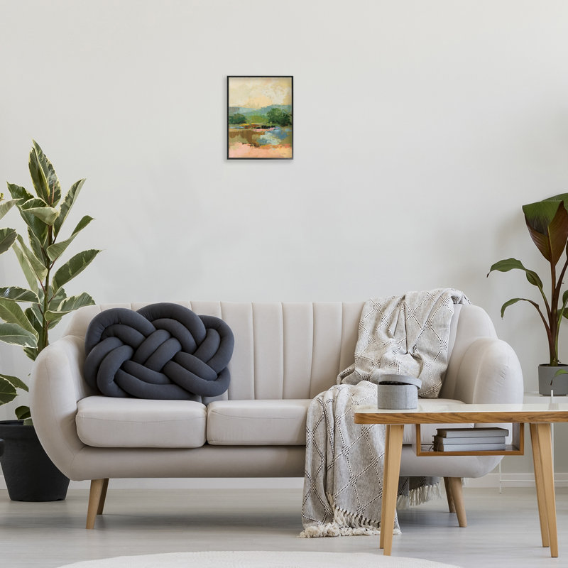 Across The River View, art de la giclée encadrée par Silvia Vassileva, Giclée encadrée noir minuit, H 14 po x l 11 po