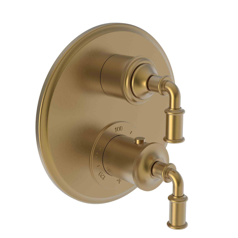 Taft 1/2" Round Thermostatic Trim Plate With Handle, Satin Bronze (PVD)