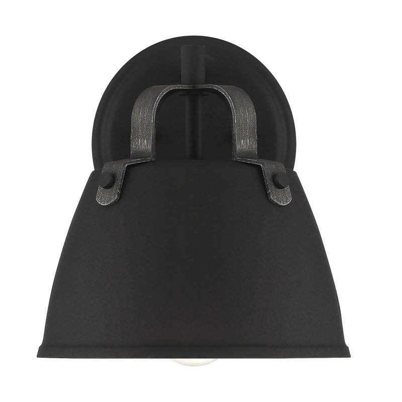 Steel Wall Light, 9" H x 9" W x 8.25" D