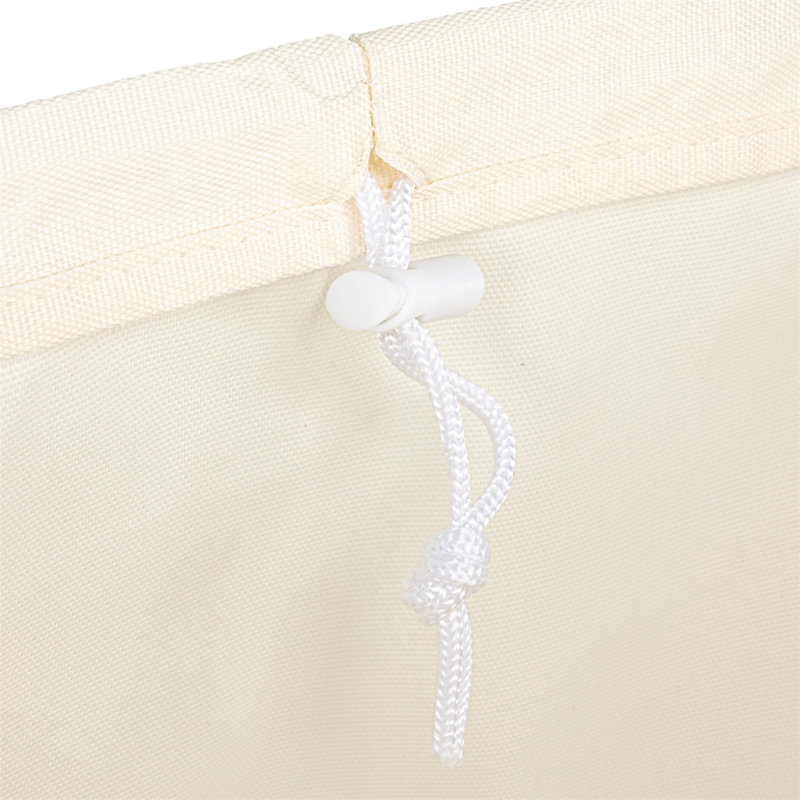 X-Frame Bamboo Hamper, Washable Liner and Bamboo Frame, and Renewable, Folds for Storage, Simple and Chic, White