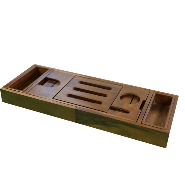 Millwood Pines Jerald Wood Luxury Bathroom Accessory Tray & Reviews 