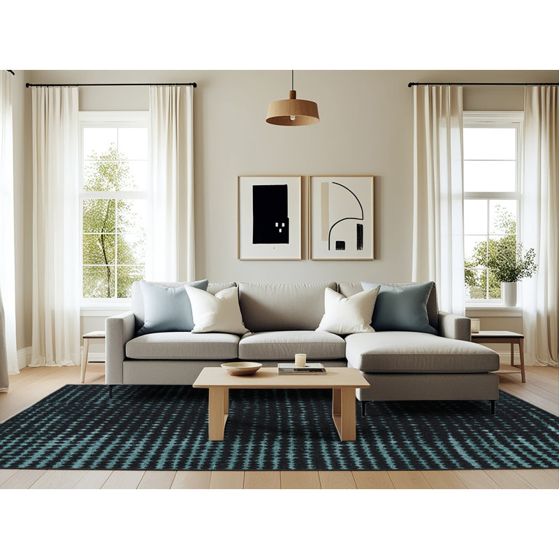 Tapis abstrait moderne 4398, Rectangle 6 pi x 9 pi