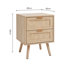 Ahamadou 40cm W Rattan Bedside Table